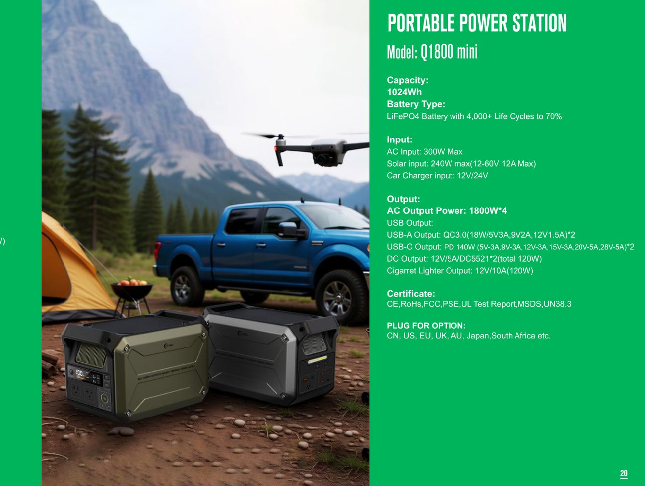 Q1800 mini full specification sheet